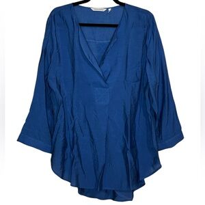 Soft Surroundings Deep Blue Blouse